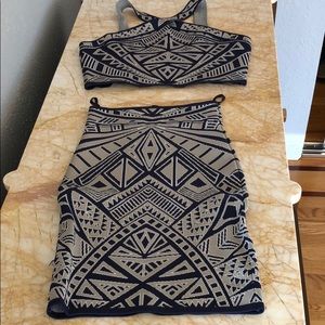 Two piece set stretchy material